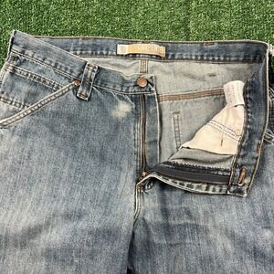 Vintage Lee Carpenter Jeans Mens 33x29" Blue Light Wash Straight Baggy Skate Y2K